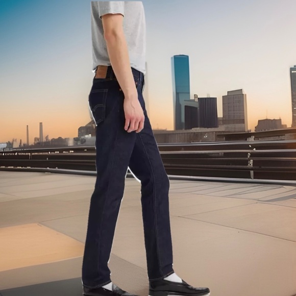 Levis 511 VTGE/DISCONTINUED Mens SKINNY Stretch Jeans 34X30 Dark Blue Levi New - Picture 6 of 6